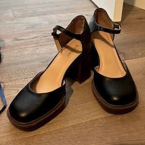 Bamboo Brand Mary Jane heels. Worn once excellent condition.